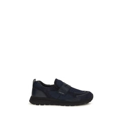 Prada Blue Calf Leather Bos Taurus Athletic Sneakers