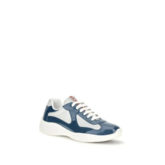 Prada Blue Calf Leather Bos Taurus Athletic Sneakers