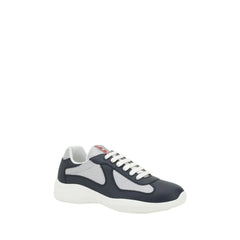 Prada Blue Calf Leather Bos Taurus Athletic Sneakers - EU39.5/US6.5