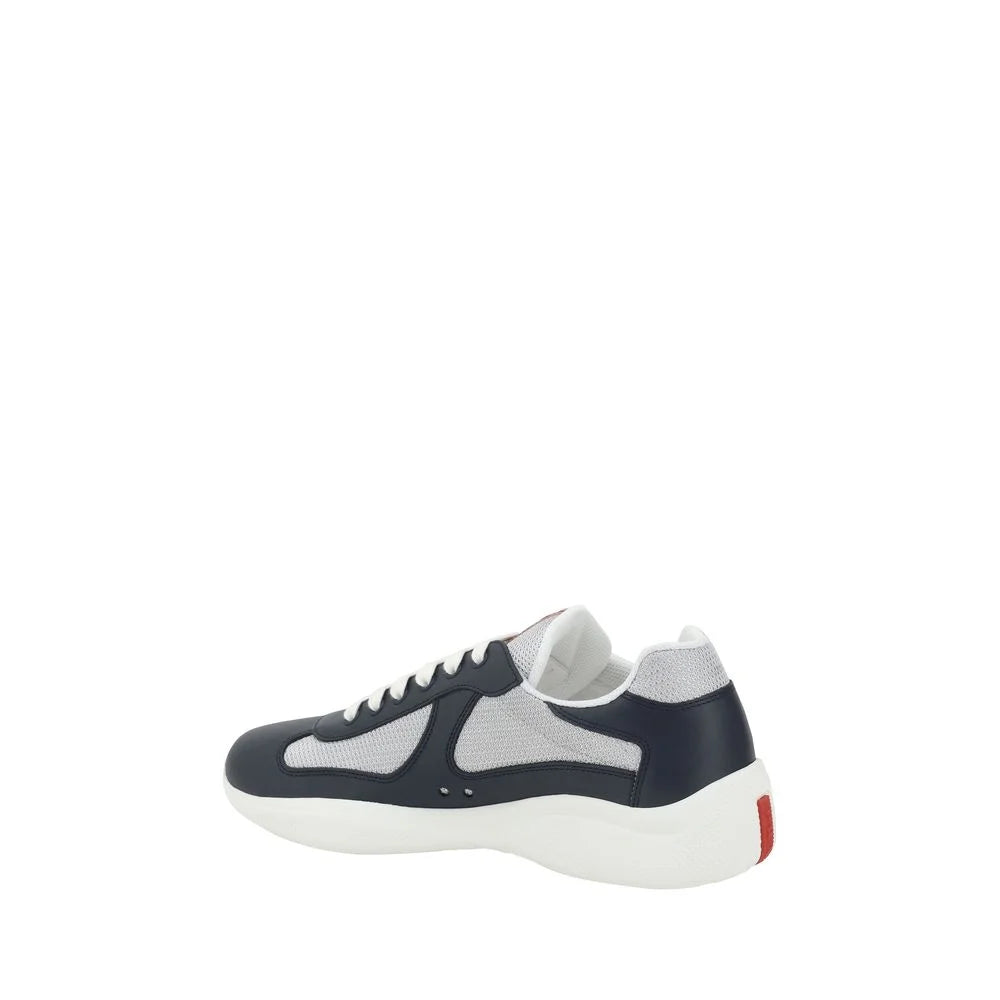 Prada Blue Calf Leather Bos Taurus Athletic Sneakers - EU39.5/US6.5