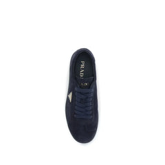 Prada Blue Calf Leather Bos Taurus Low Top Sneakers - EU 38 | US 5