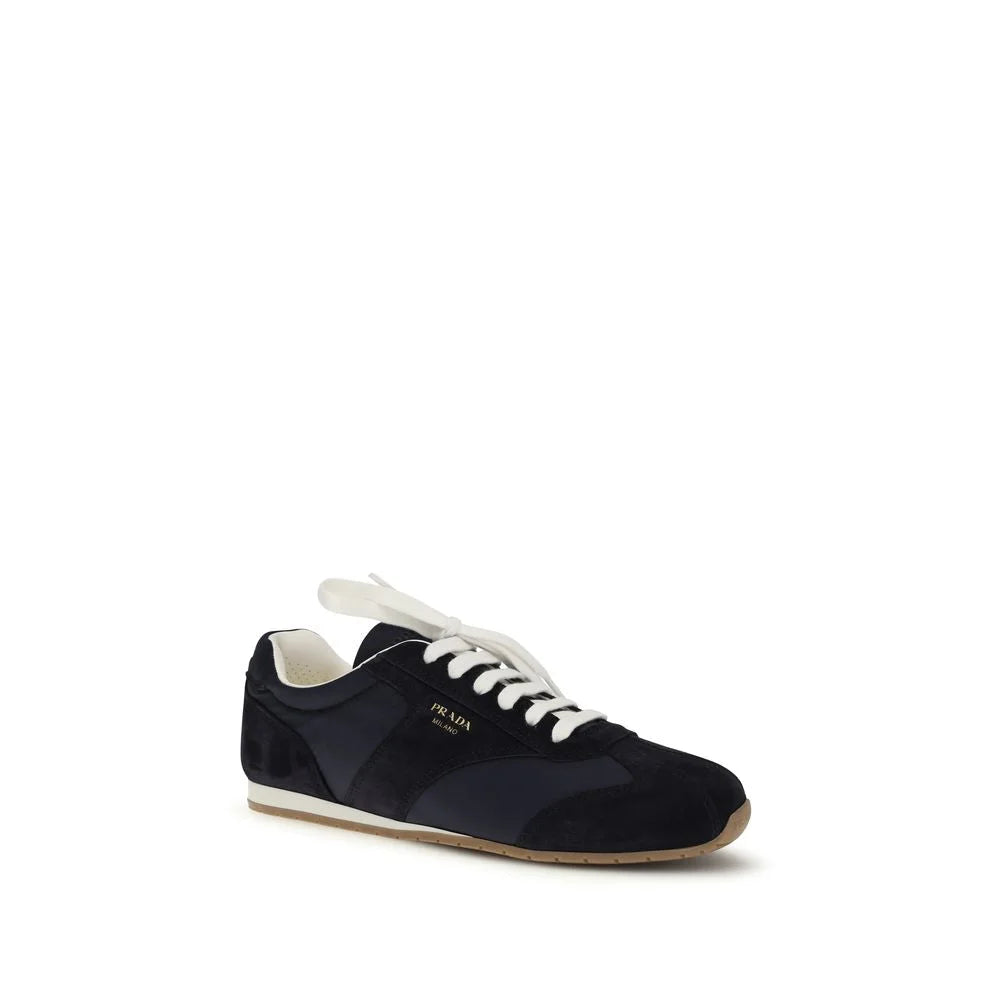 Prada Blue Calf Leather Bos Taurus Low Top Sneakers - EU39.5/US6.5