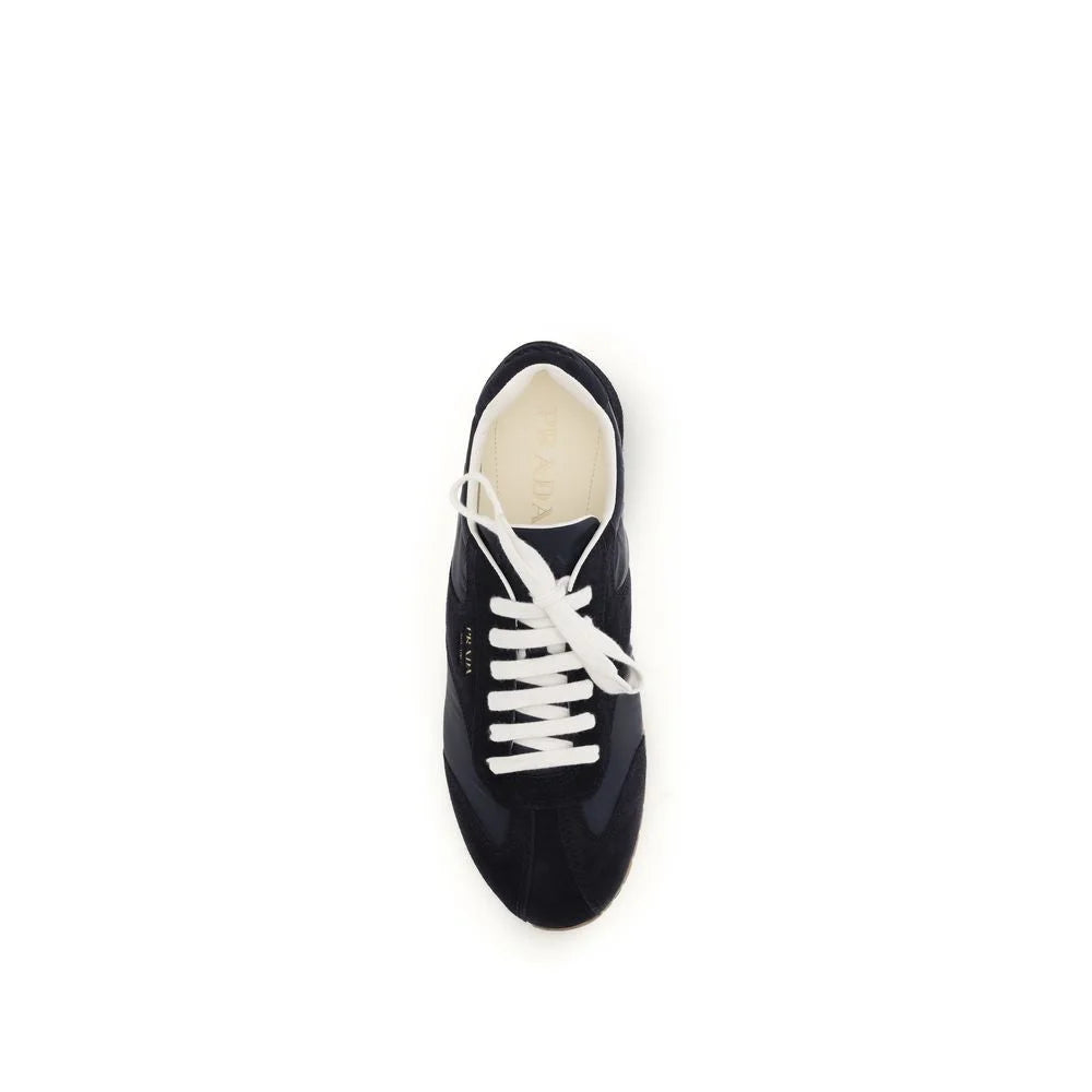 Prada Blue Calf Leather Bos Taurus Low Top Sneakers - EU39.5/US6.5