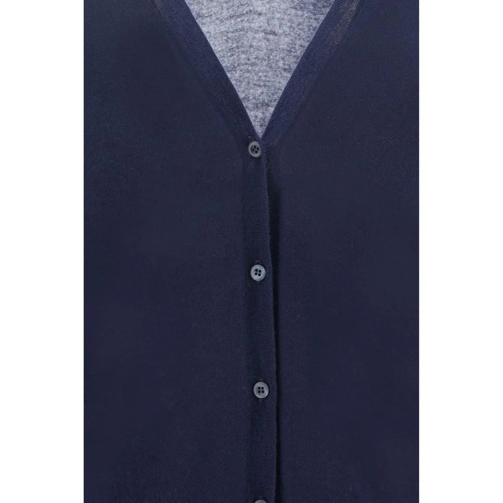 Prada Blue Cashmere Cardigan - IT40 | M