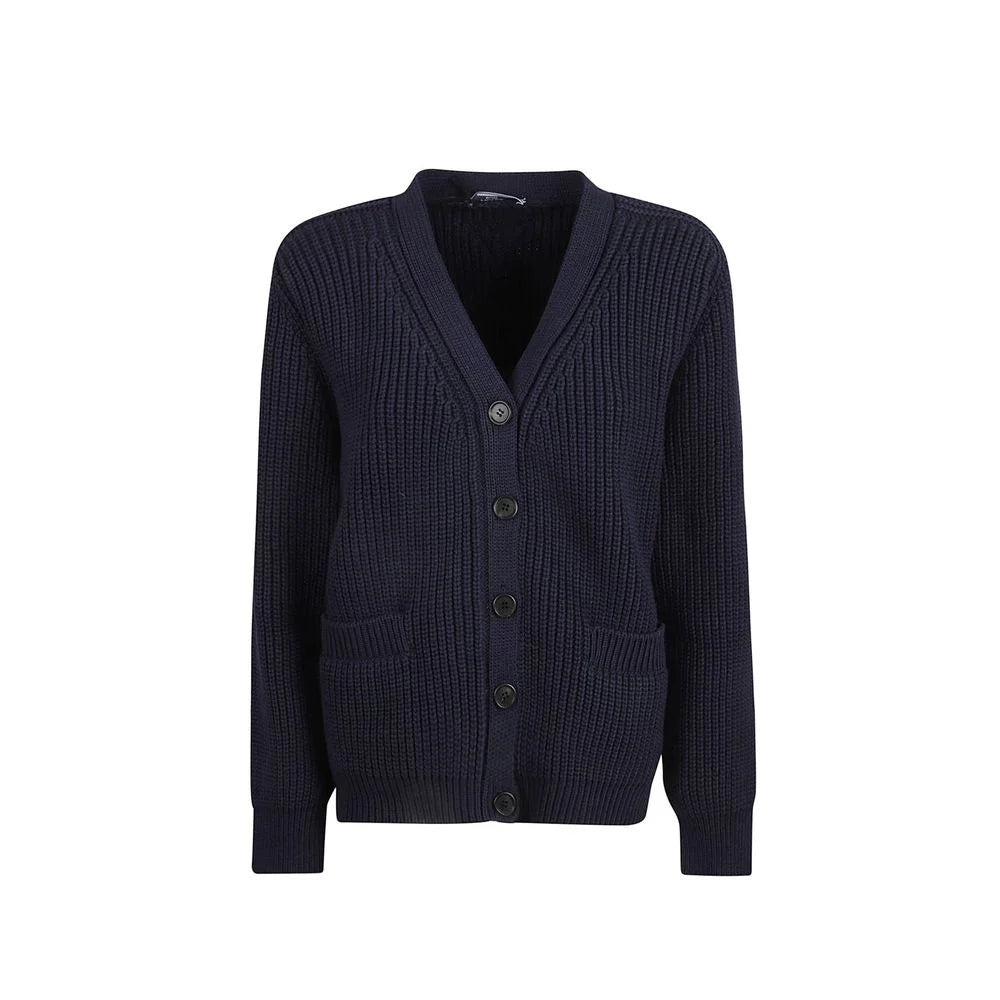 Prada Blue Cotton Cardigan - 40