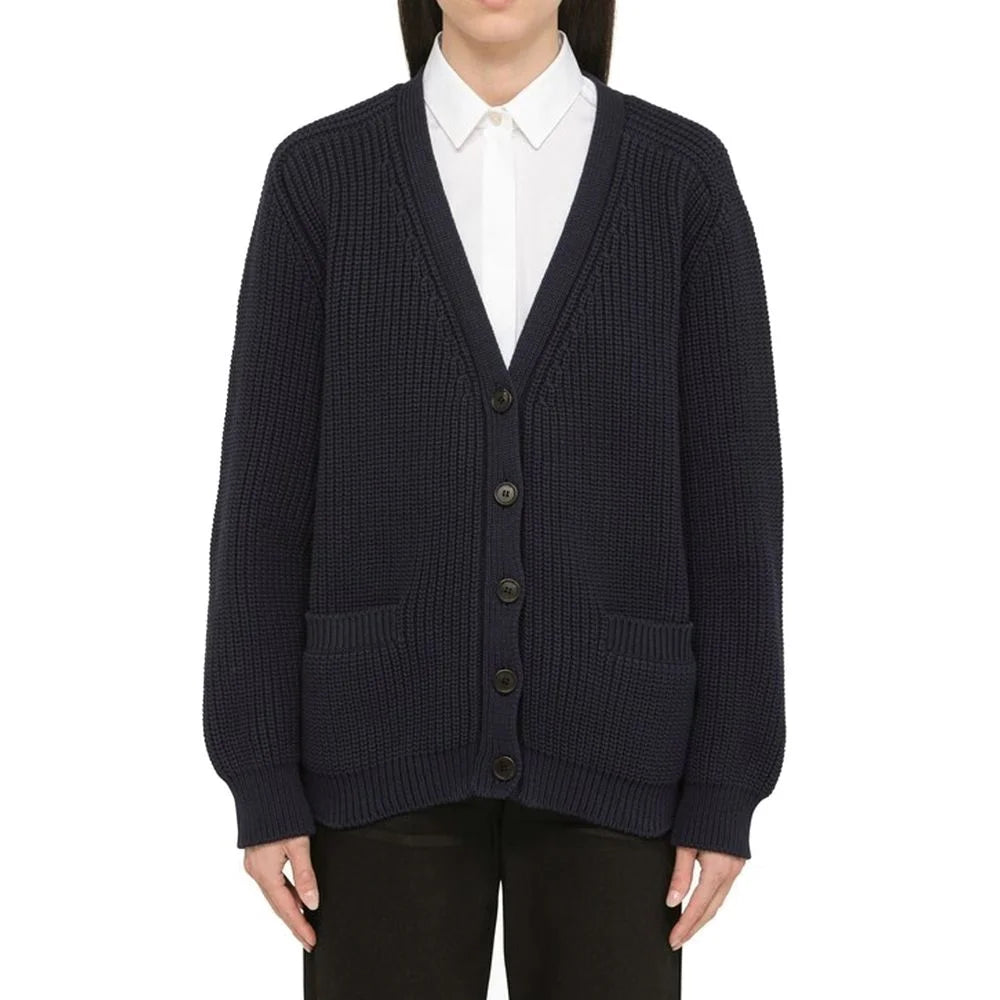 Prada Blue Cotton Cardigan - 40