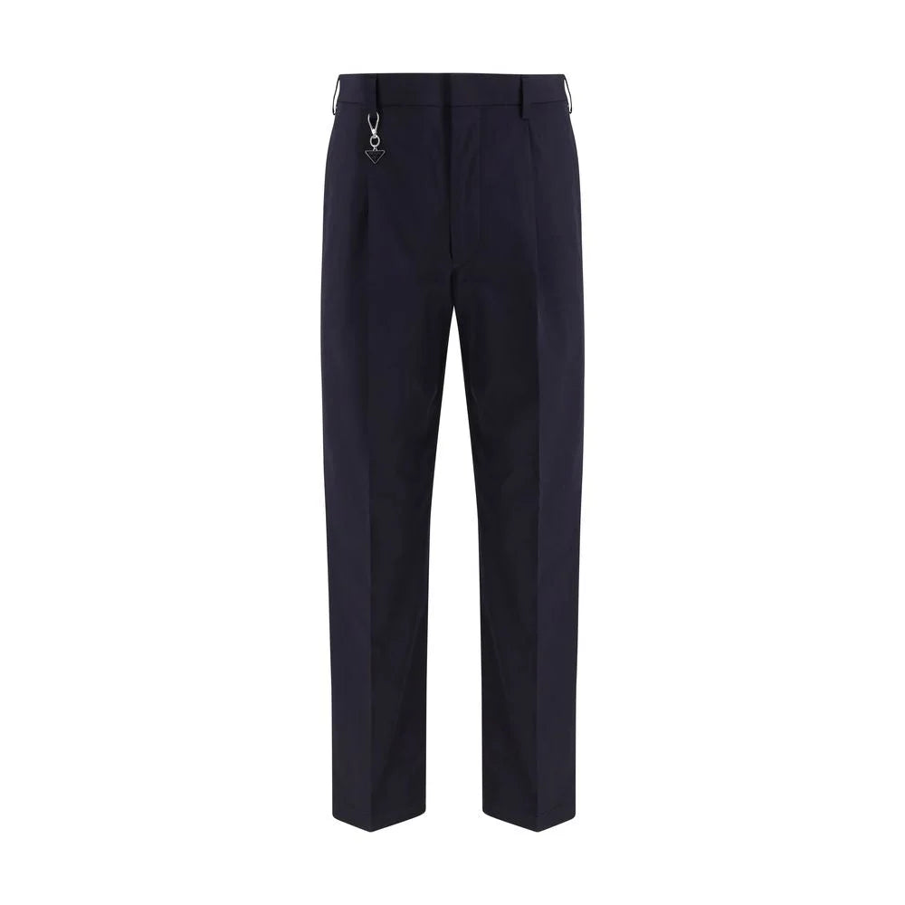 Prada Blue Cotton Dress Pants