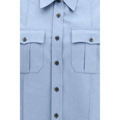 Prada Blue Cotton Shortsleeve Shirt