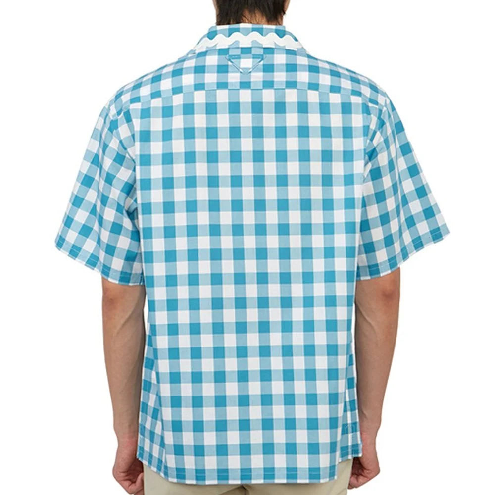 Prada Blue Cotton Shortsleeve Shirt - M