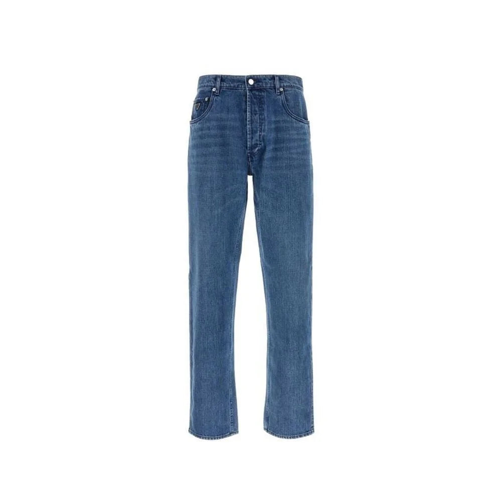 Prada Blue Cotton Straight-Leg Jeans - W30