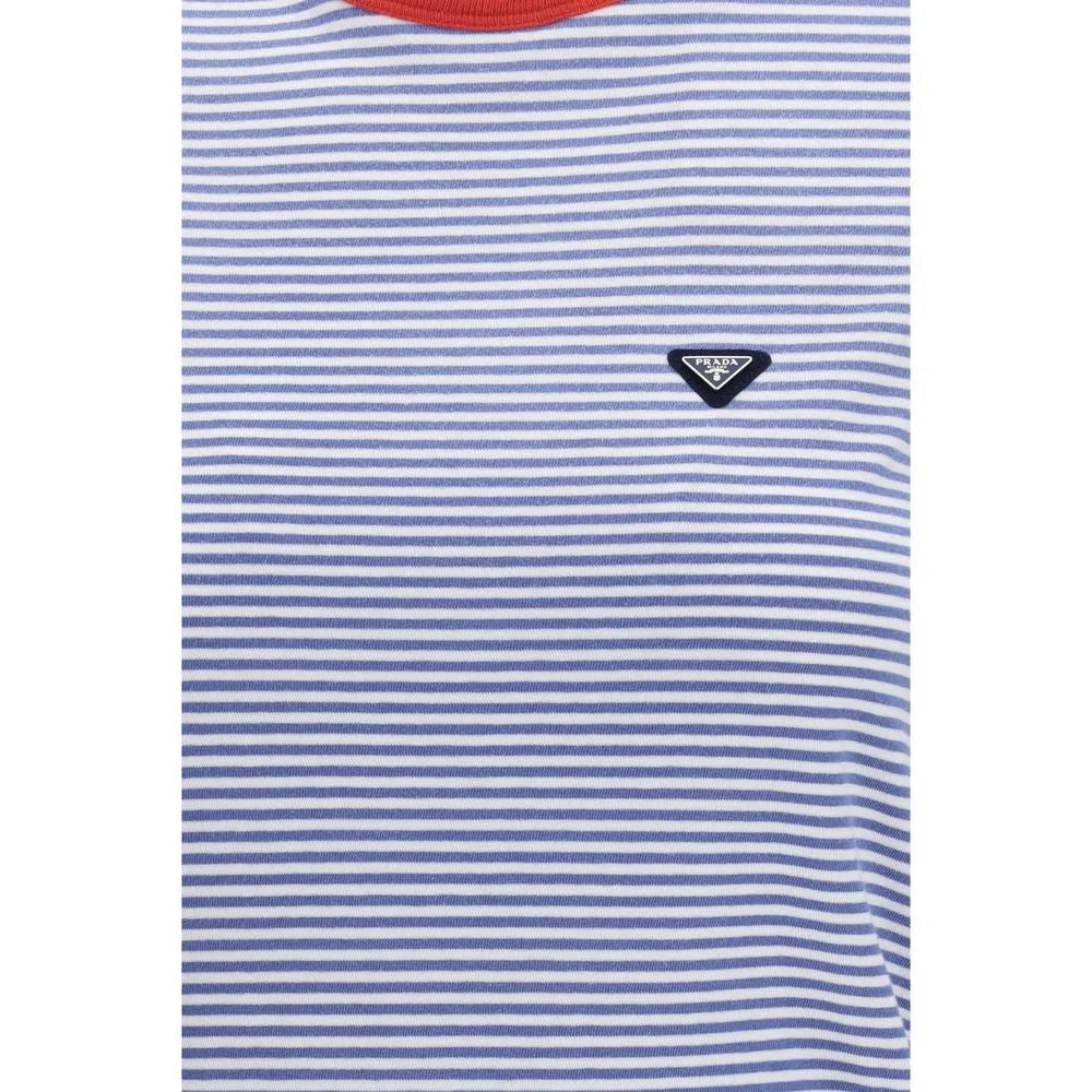 Prada Blue Cotton T-Shirt - IT42 | L