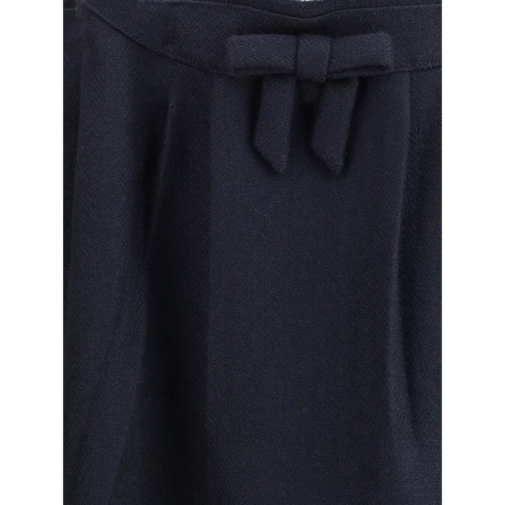 Prada Blue Fleece Wool Midi Skirt - IT40 | M
