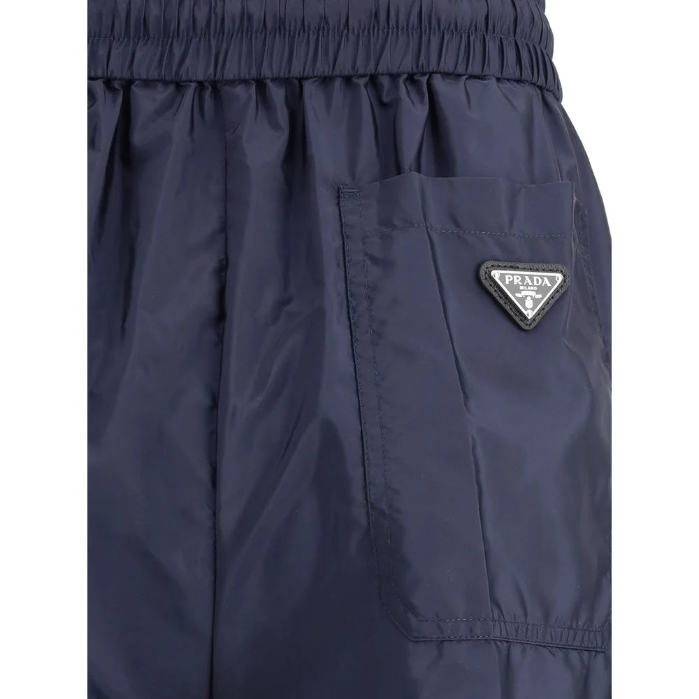 Prada Blue Recycled Polyamide Casual Pants - IT38 | S