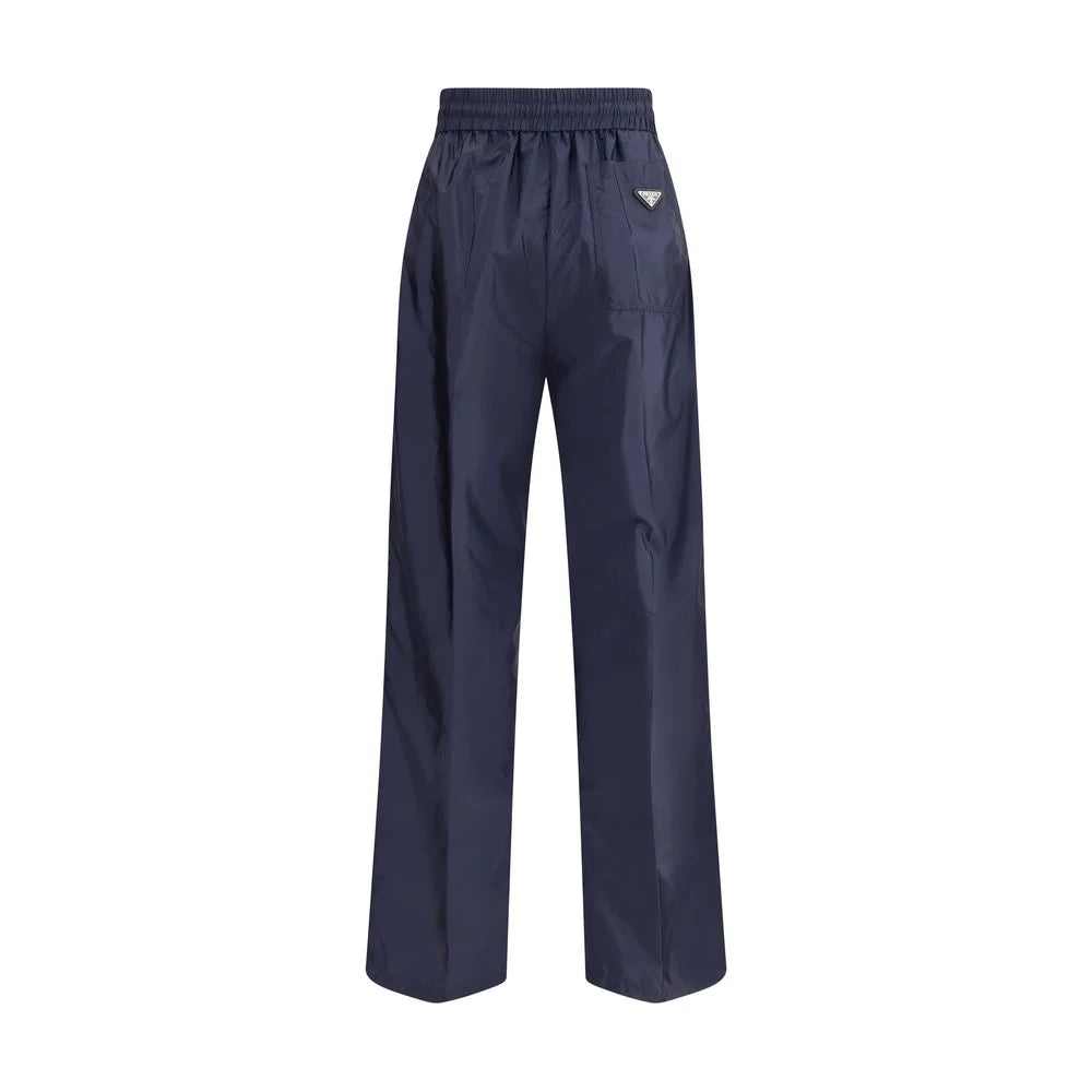 Prada Blue Recycled Polyamide Casual Pants - IT38 | S