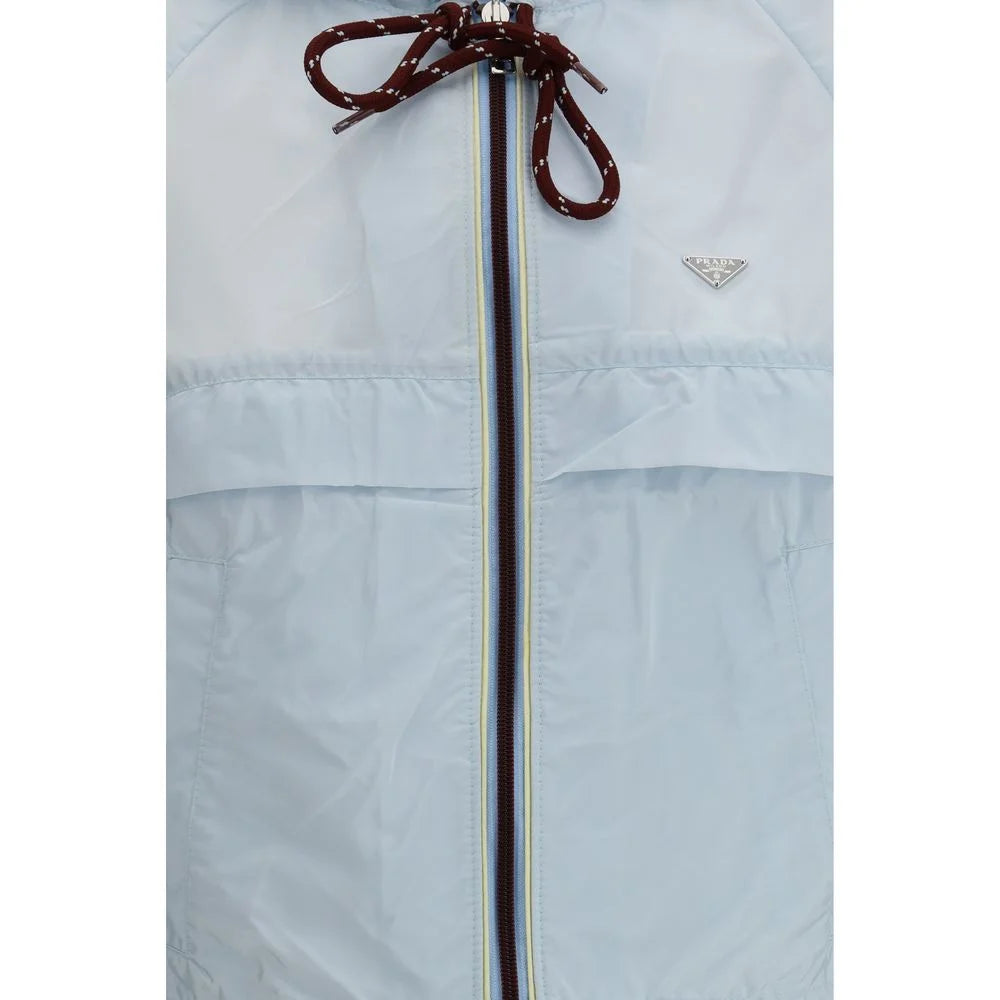 Prada Blue Recycled Polyamide Shell Jacket