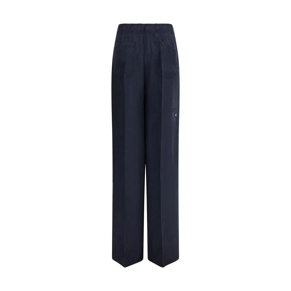Prada Blue Silk Casual Pants - IT40 | M