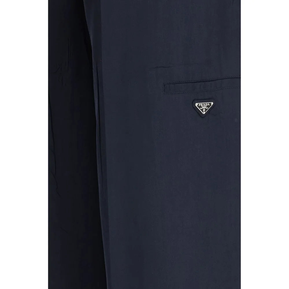 Prada Blue Silk Casual Pants - IT40 | M
