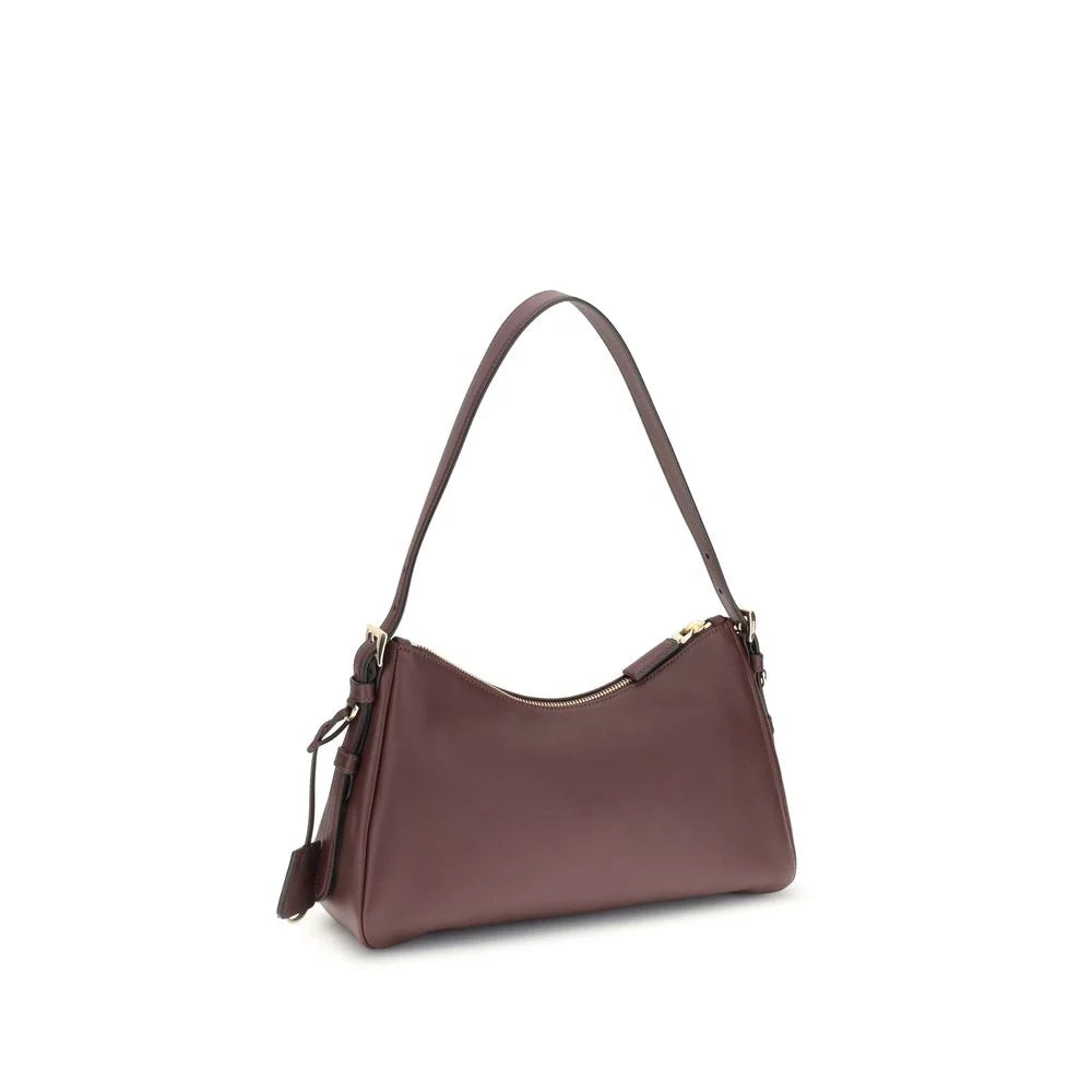 Prada Bordeaux Calf Leather Bos Taurus Shoulder Bag