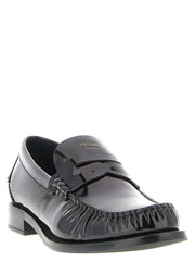 Prada Bordeaux Calfskin Slip-On Loafers - EU37/US7
