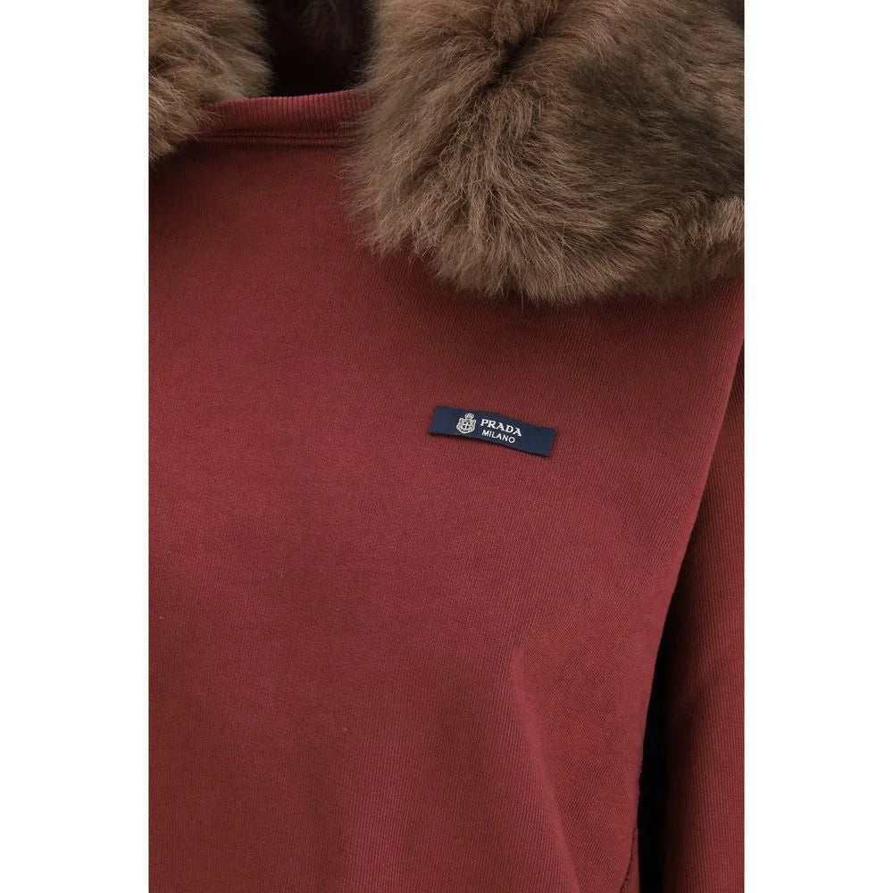 Prada Bordeaux Cotton Sweatshirt - S