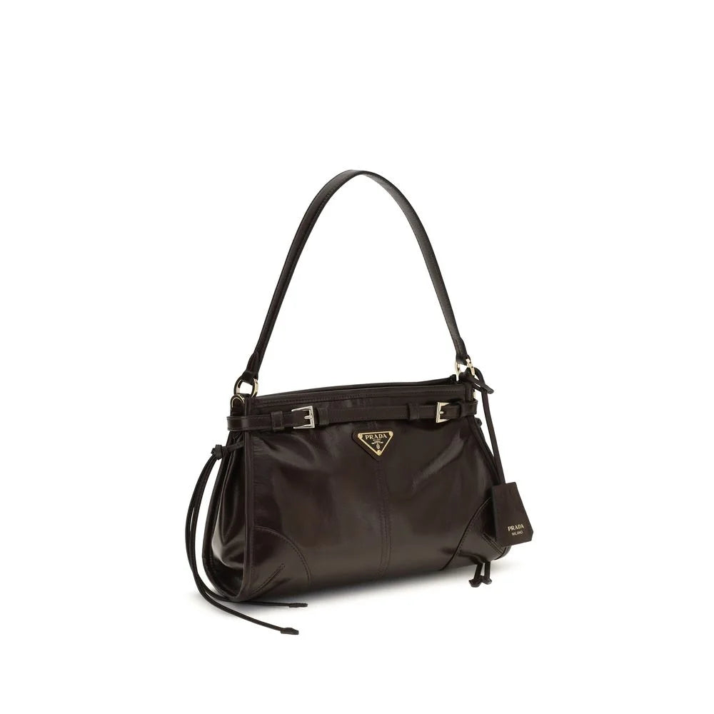 Prada Brown Calf Leather Bos Taurus Handbag