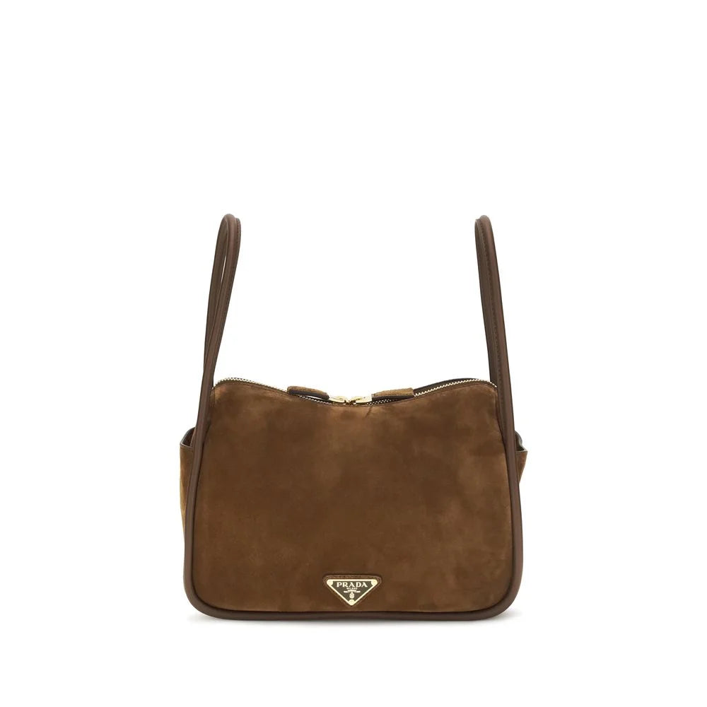 Prada Brown Calf Leather Bos Taurus Handbag
