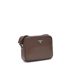 Prada Brown Calf Leather Bos Taurus Shoulder Bag