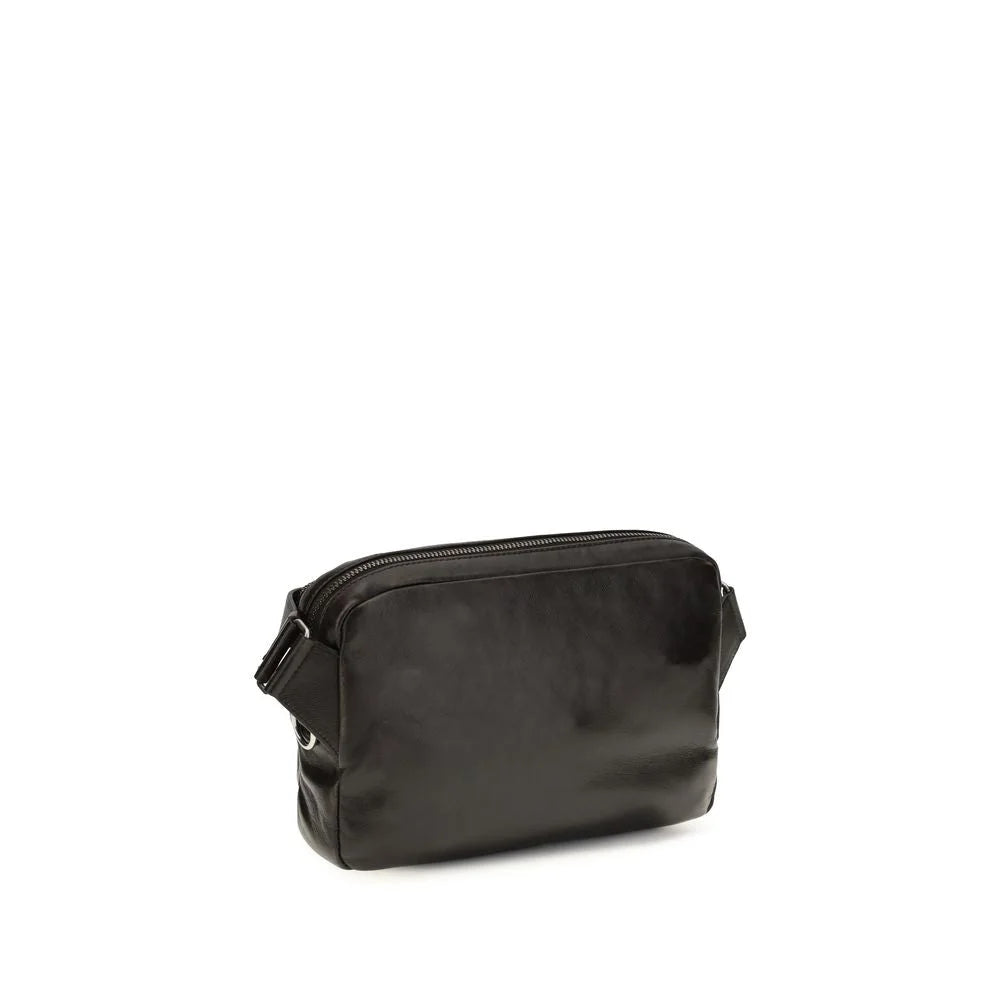 Prada Brown Calf Leather Bos Taurus Shoulder Bag