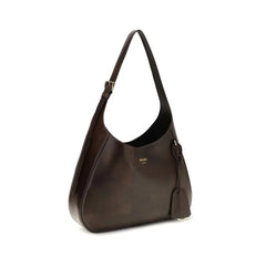 Prada Brown Calf Leather Bos Taurus Shoulder Bag