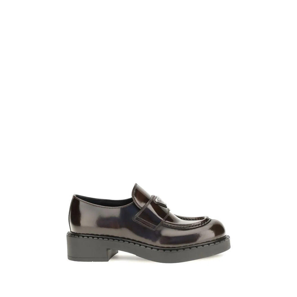 Prada Braune Slip-On Loafer aus Kalbsleder Bos Taurus