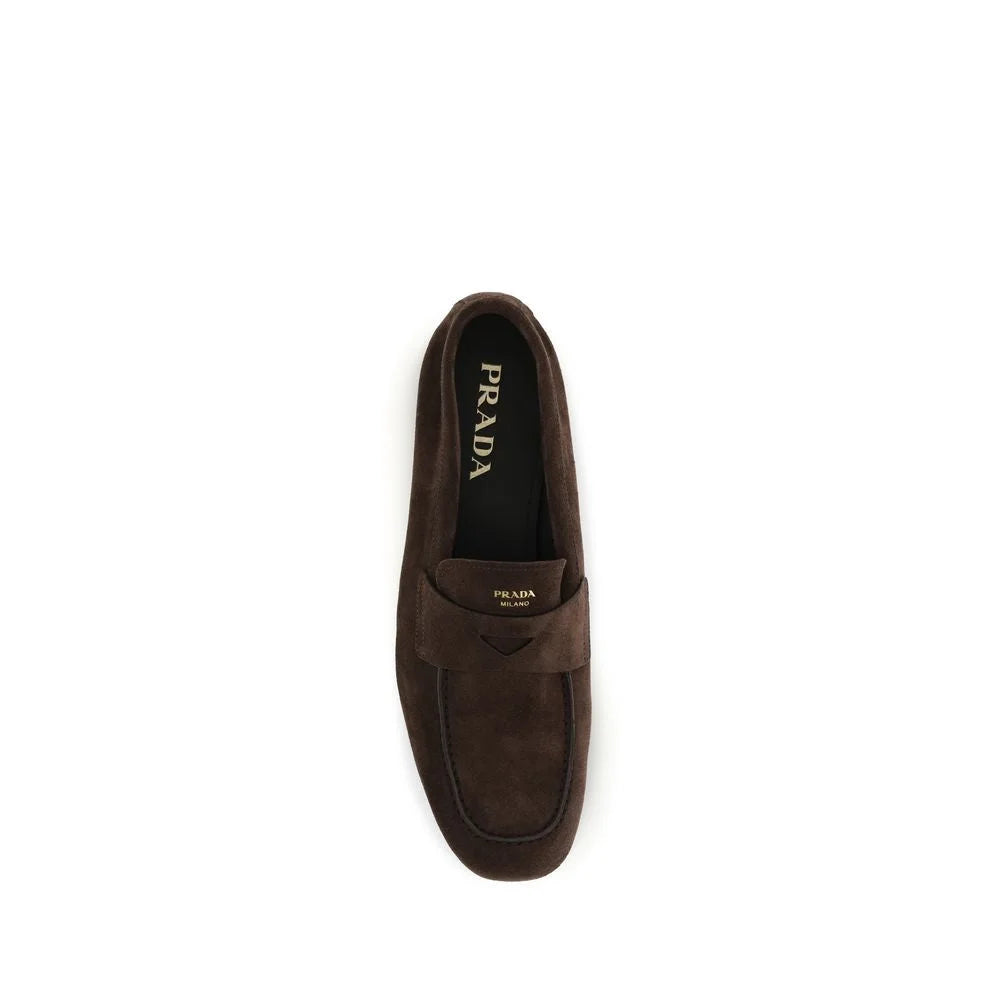 Prada Brune kalvelæder Bos Taurus loafers