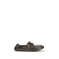 Prada Brown Calf Leather Bos Taurus Slip-On Loafers - EU40/US7