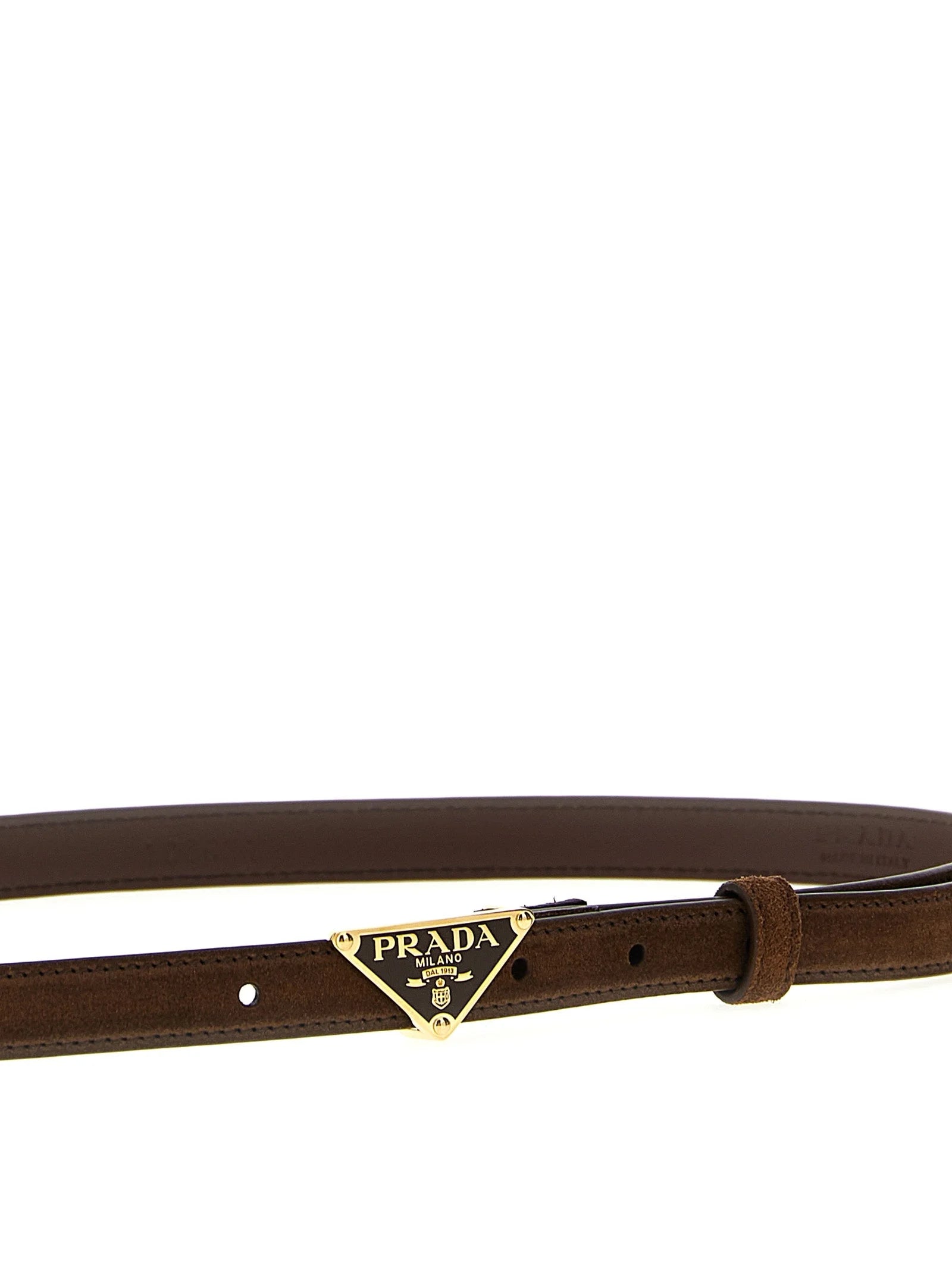 Prada Brown Calfskin Regular Belt - 85 cm / 34 Inches
