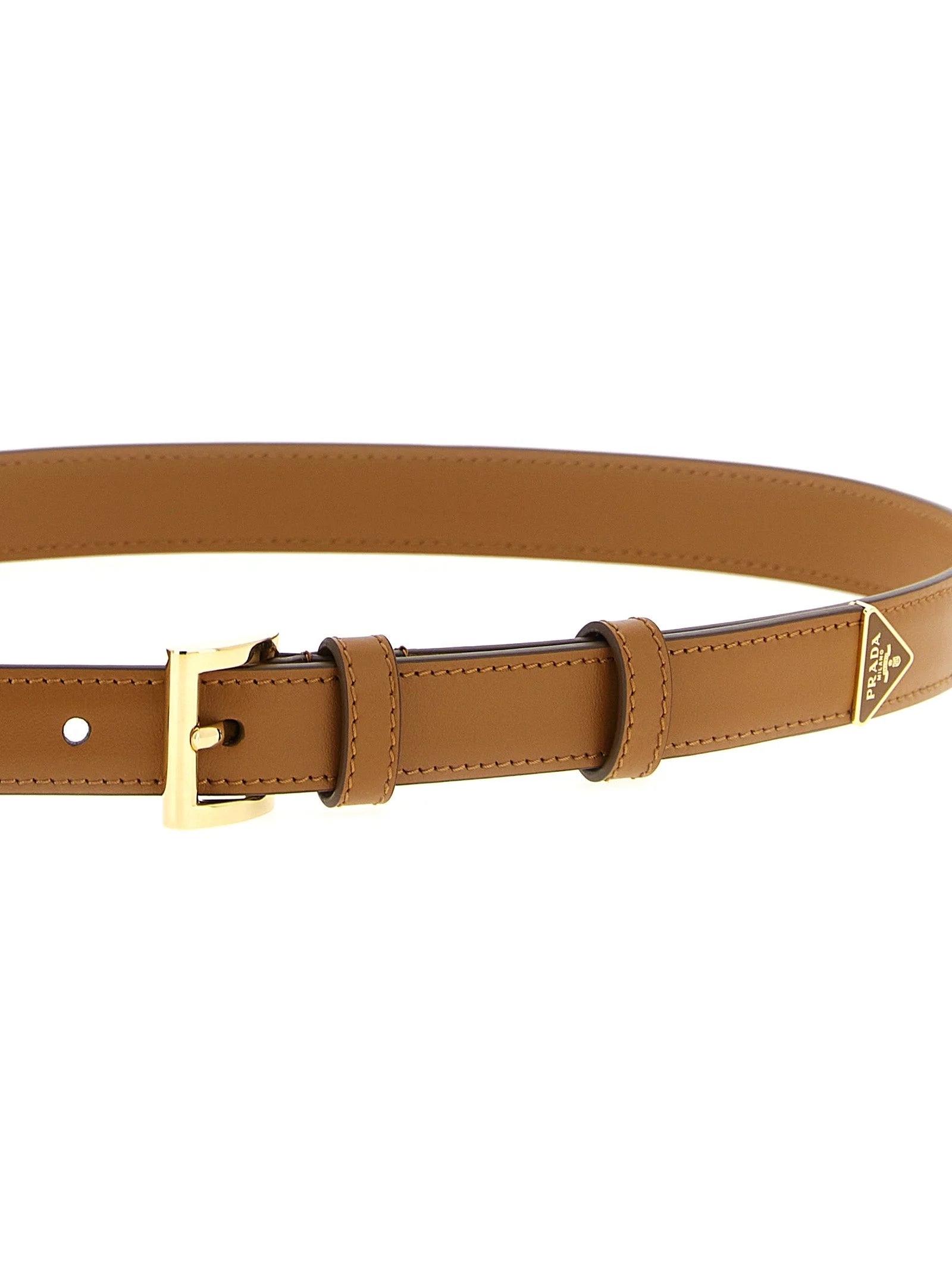 Prada Brown Calfskin Regular Belt - 90 cm / 36 Inches