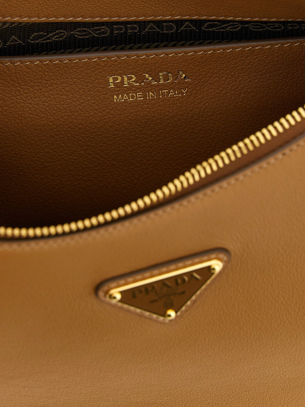 Prada Brown Calfskin Shoulder Bag