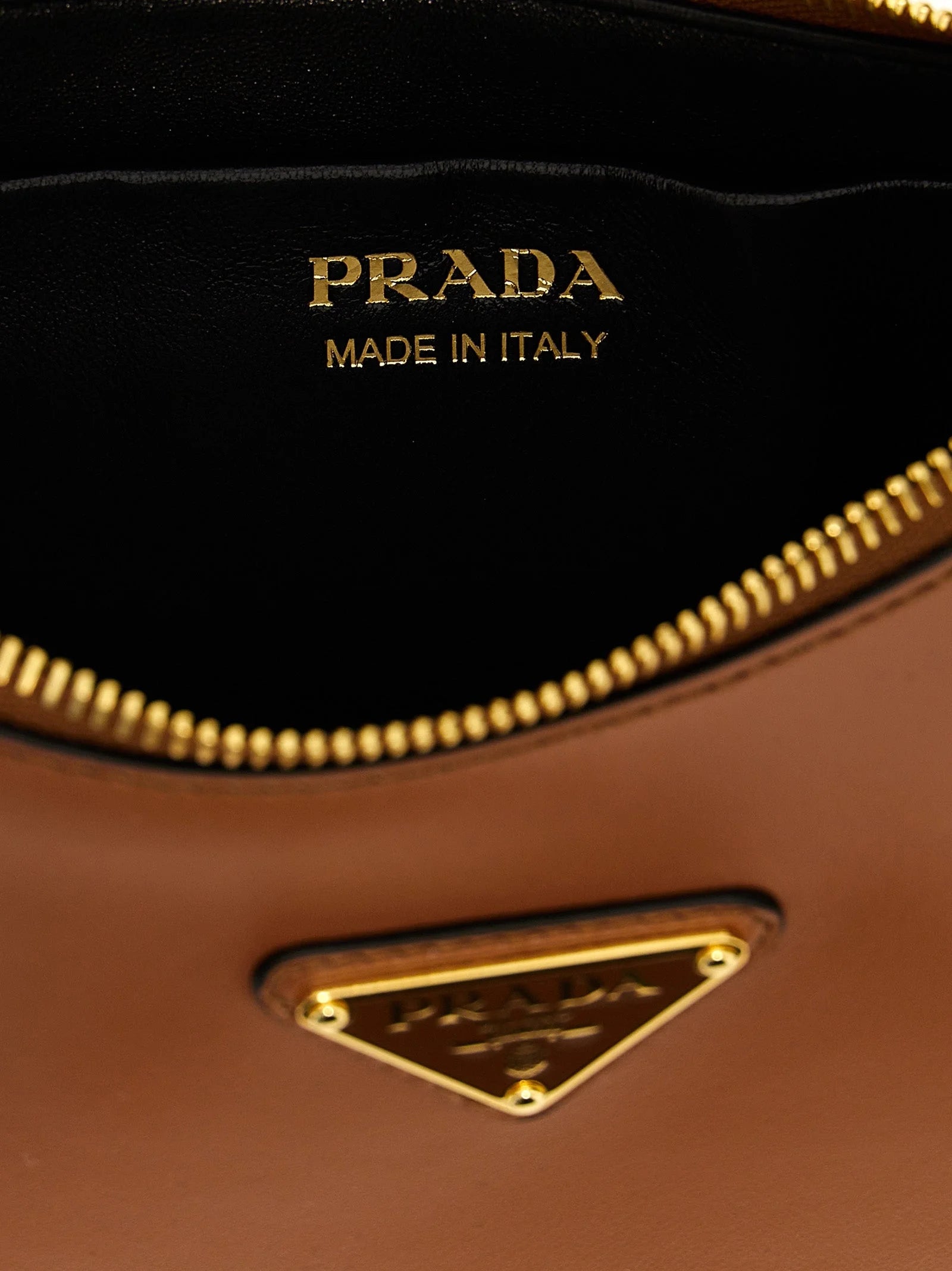 Prada Brown Calfskin Shoulder Bag