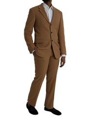 Prada Brown Cashmere 2 Piece Single Breasted Suit - Pant Suits