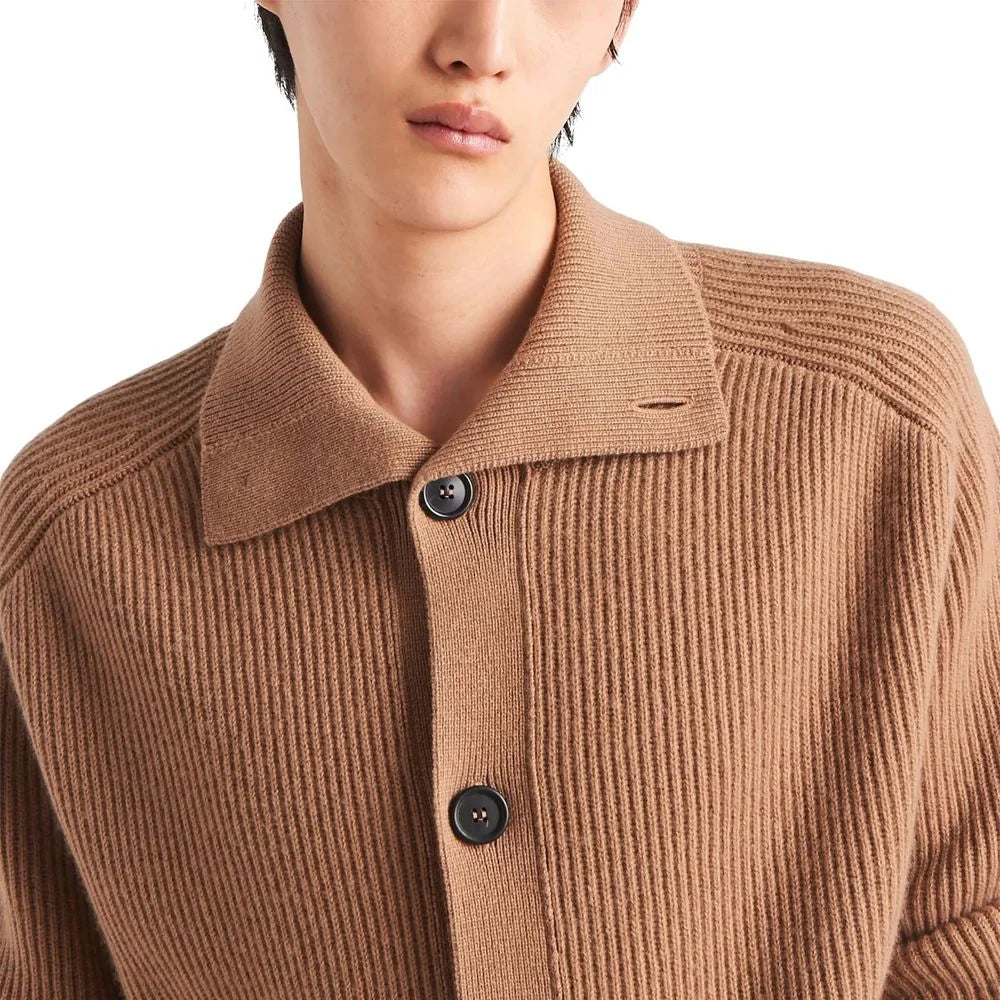 Prada Brown Cashmere Cardigan - 48 | M