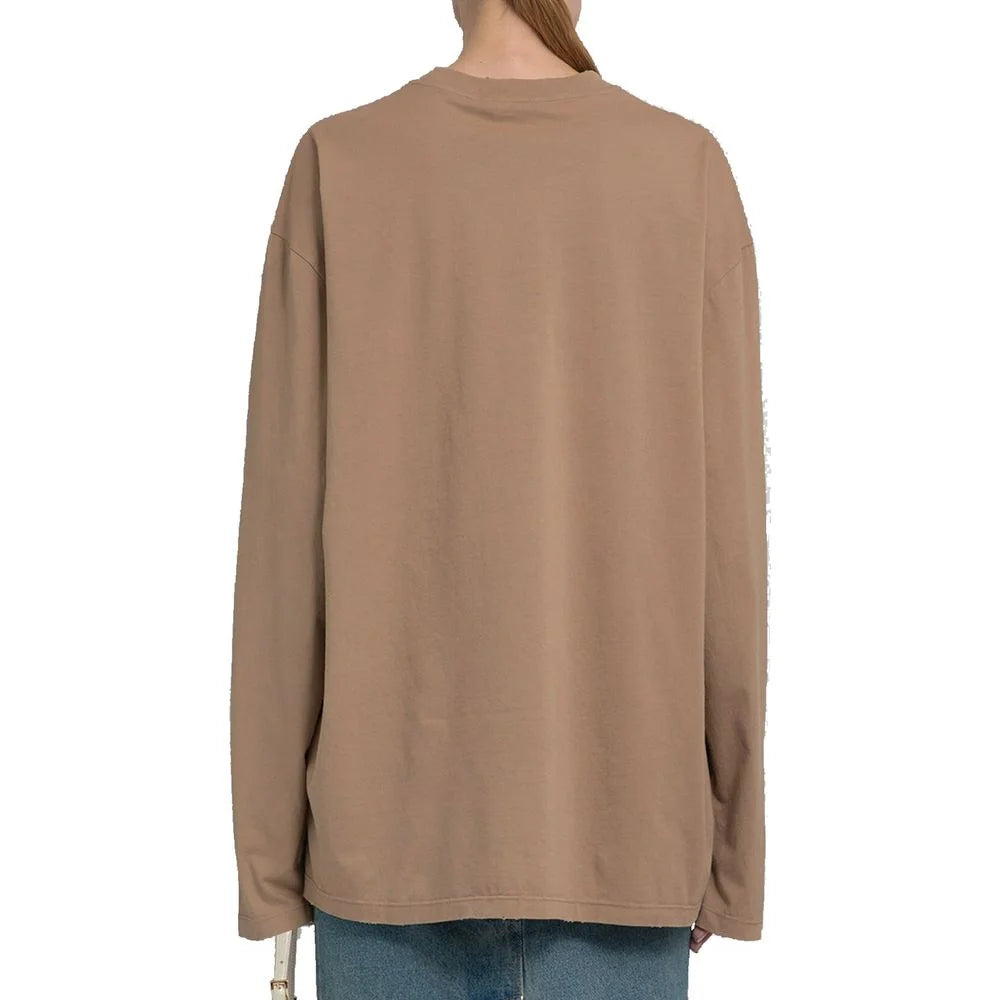 Prada Brown Cotton Long Sleeve T-Shirt - M