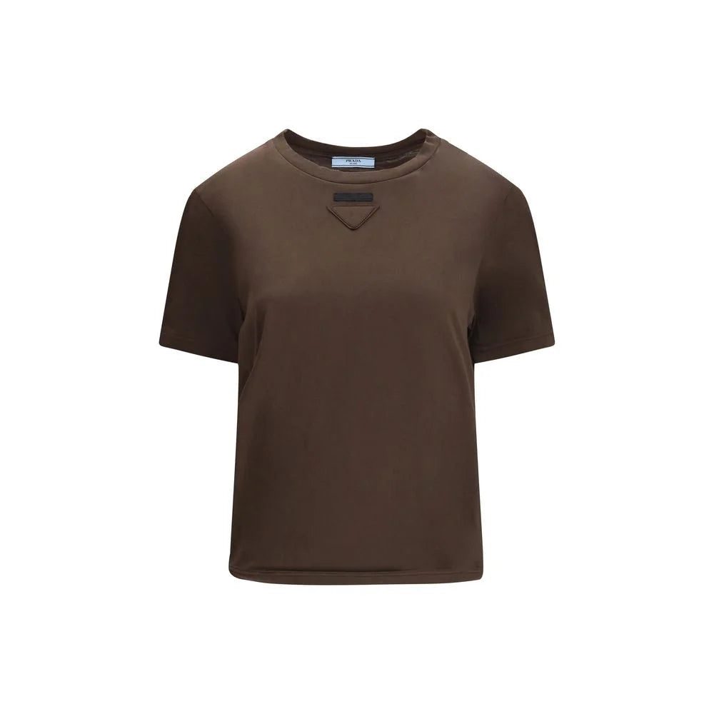 Prada Brown Cotton T-Shirt - M