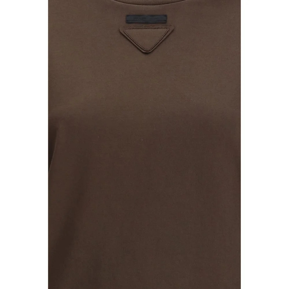 Prada Brown Cotton T-Shirt - M