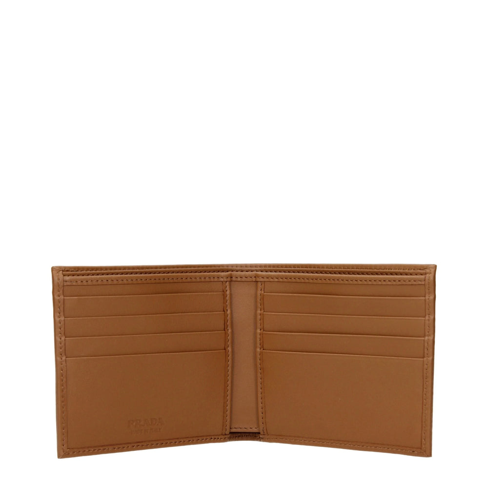 Prada Brown Fabric Wallets