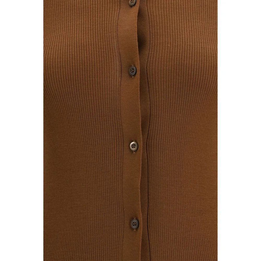 Prada Brown Fleece Wool Cardigan - IT42 | L