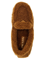 Prada Brown Lamb Leather Slip-On Loafers - EU36/US6