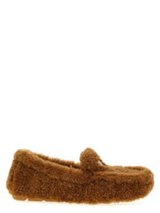Prada Brown Lamb Leather Slip-On Loafers - EU36/US6