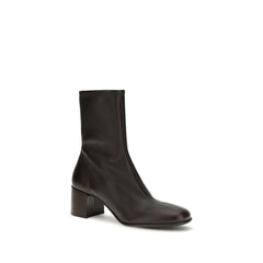 Prada Brown Lamb Ovis Aries Aries Ankle Boots - EU36/US6