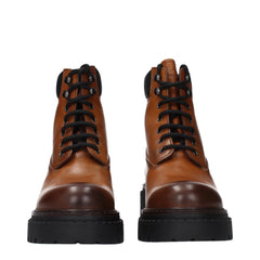 Prada Brown Leather Ankle Boots - EU38/US8