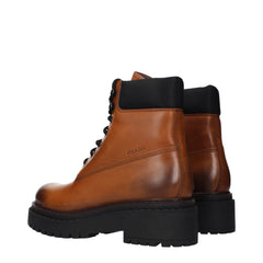 Prada Brown Leather Ankle Boots - EU38/US8