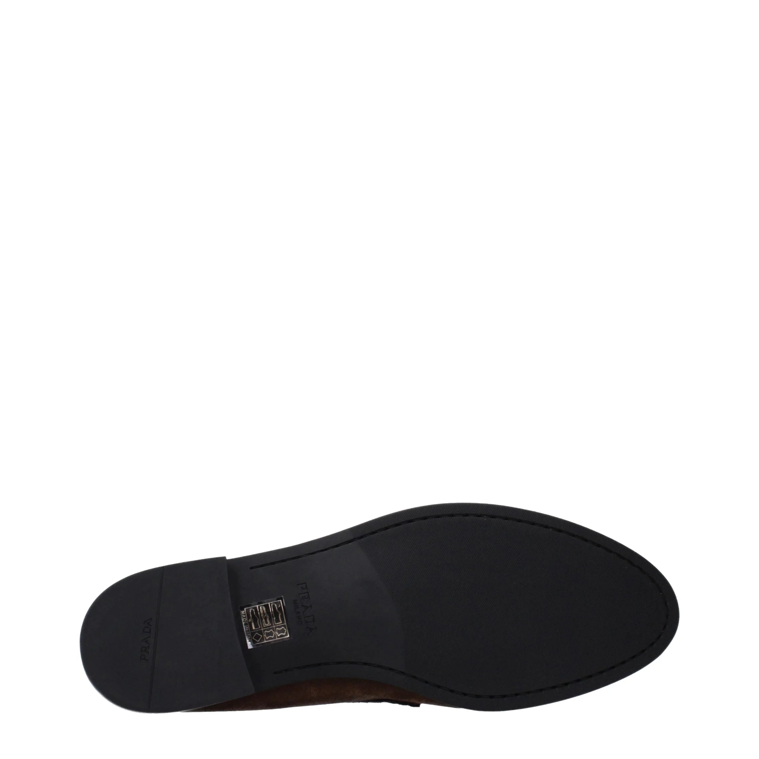 Prada Brown Leather Slip-On Loafers - EU40/US10