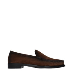 Prada Brown Leather Slip-On Loafers - EU40/US10